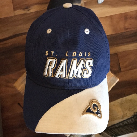 St Louis  Rams Men's Blue & White Reebok Adjustable Cap. Good Condition. OSFA. - Picture 4 of 12